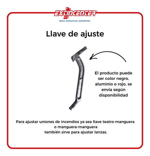 Llave De Ajustar Uniones Manguera Incendio De Aluminio Hidra