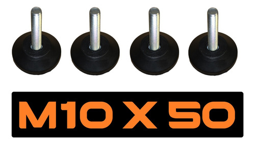 Pé Nivelador Pvc M10 4 un Do Ml FAF M10X50