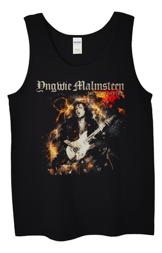 Polera Musculosa Yngwie Malmsteen World On  Rock Abominatron