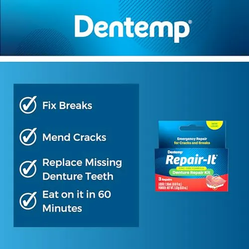 Kit De Reparación De Dentaduras Dentemp - Repara Dentaduras
