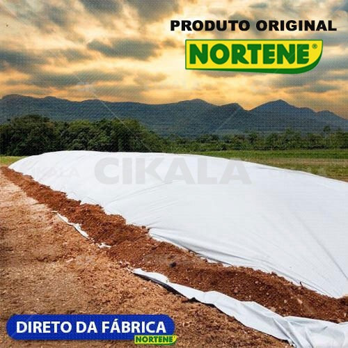 Filme Estufa Branco Preto Plástico Antiuv 12x50 M 150 Micras