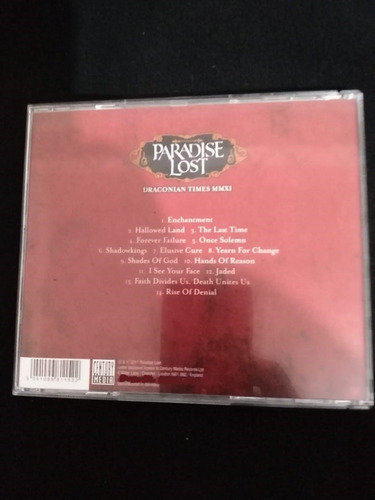 Paradise Lost Draconian Times Mmxi Cd (Usado)