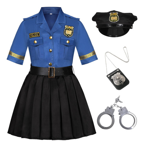 Disfraz De Oficial De Policía Para Niñas Cuteshower, Uniform