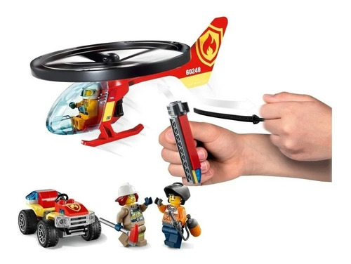 Imagen 2 de 6 de Lego City 60248 Helicoptero Volador De Bomberos Magic4ver