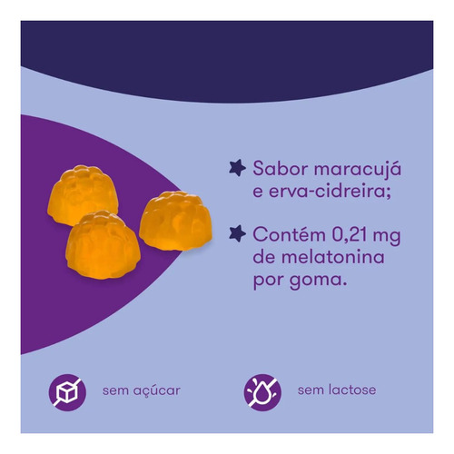 Melatonina Bwell Gummy 60 Gommys Zero Lactose Zero Açucar