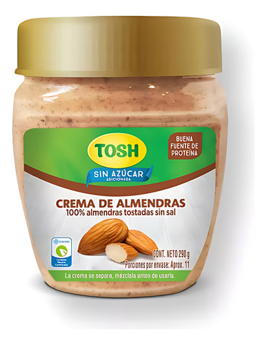 Crema Almendras Tosh 290 Gr