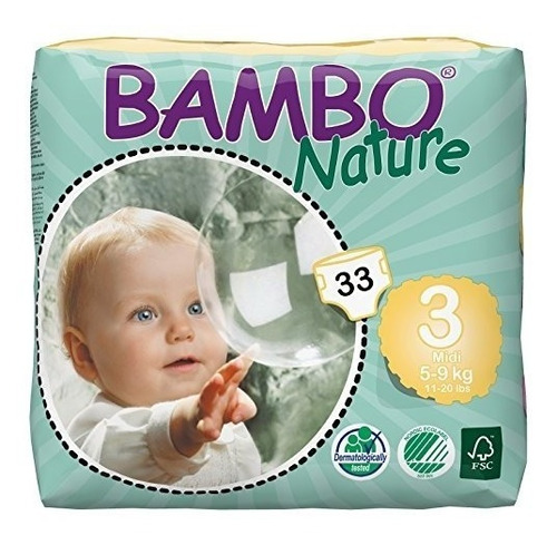 Pañales Piel Sensible Bambo Nature - Unidad a $2148