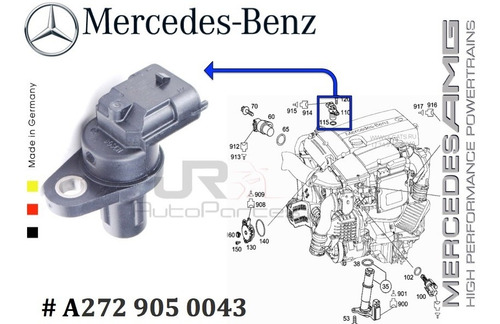 Sensor De Arbol Mercedes  Clase C/ E/ Cl/ Clk/ Gl/ Ml/ S/ Sl