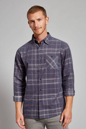 Camisa Devré Casual Corderoy Azul Marino Hombre 42d000384001