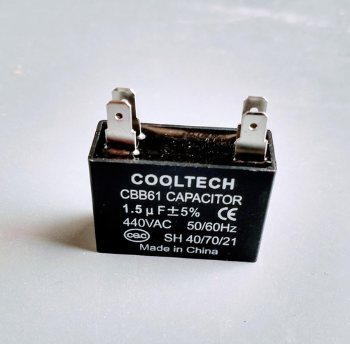 Capacitor Marcha Cuadrado De 1,5 Uf 440v 50/60hz 