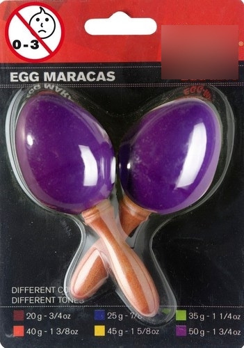 Huevos Maracas Mango Corto (par) Color Púrpura Shaker Stagg