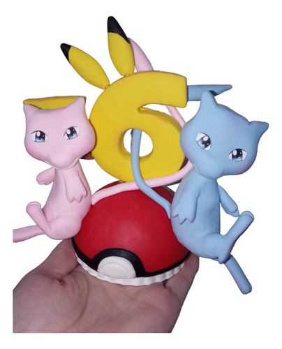 Vela En Porcelana Fria Tematica Pokemon