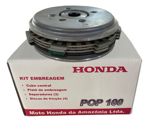Kit  Embreagem Pop 100 2007 A 2015  Original Honda 