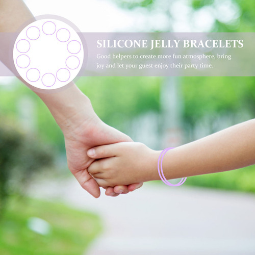 10 Pulseras De Silicona De Gelatina, Suaves Y Extremadamente