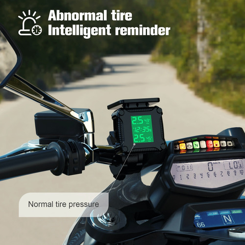 Monitor Presión Neumáticos Moto Solar Inalámbrico Waterproof