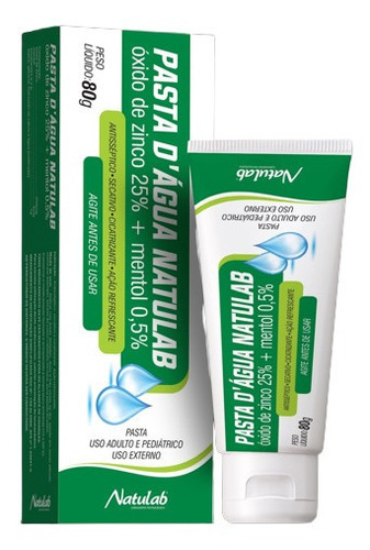 Pasta De Agua Mentolada 80g Antibacteriana Secante Refrescante