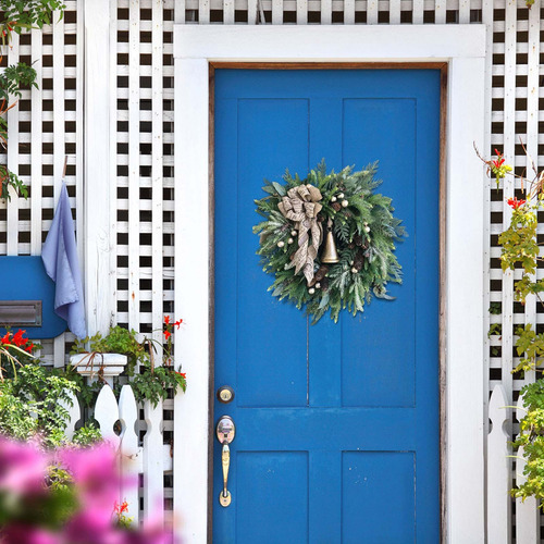 Corona De Navidad En 3d, Corona De Puerta, Decoración Navide