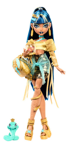 Muñeca Monster High Cleo De Nile Con Mascota Cobra Hissette