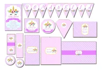 Comprar Kit Imprimible Unicornios Y Flores Solo Textos Editables