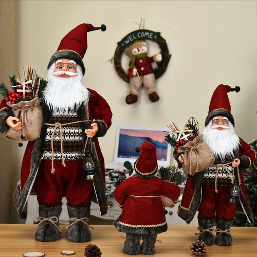 Nuevo 30cm Simulación De Figuras De Papá Noel Ventana De