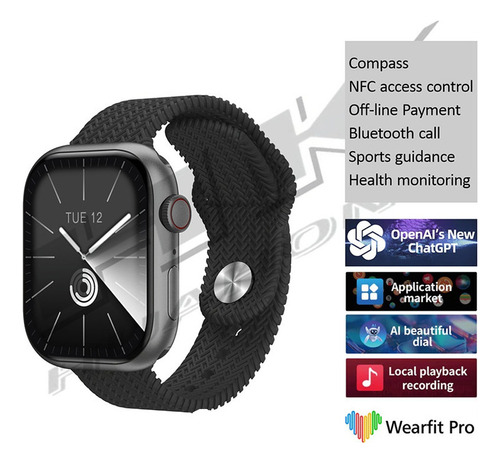 Relógio Inteligente Nfc Hk9 Smart Island Com Pulseira Dupla