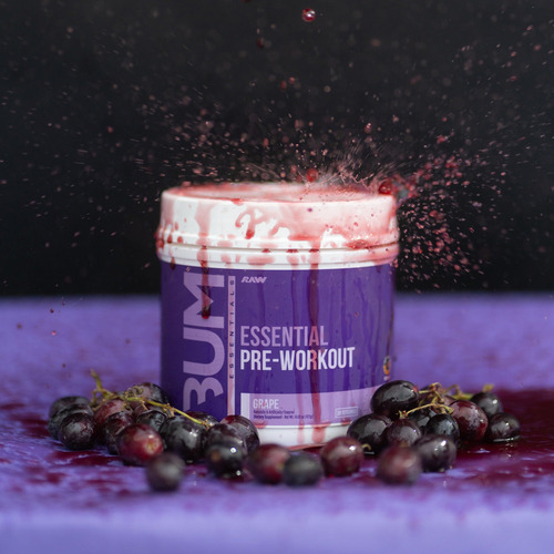 Cbum Raw Essential Preentreno 30 Servicios Sabor Uva Grape Uva