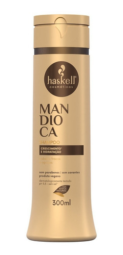 Shampoo Mandioca Haskell 300ml Cabelos Opacos E Ressecados