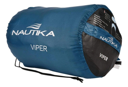 Kit Saco De Dormir Tipo Envelope 5°c A 12°c Azul Viper + Iso