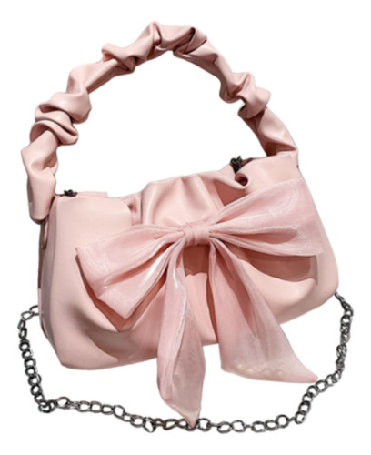 Bolso De Mano Con Pajarita Para Mujer Y Cadena, Bolso De