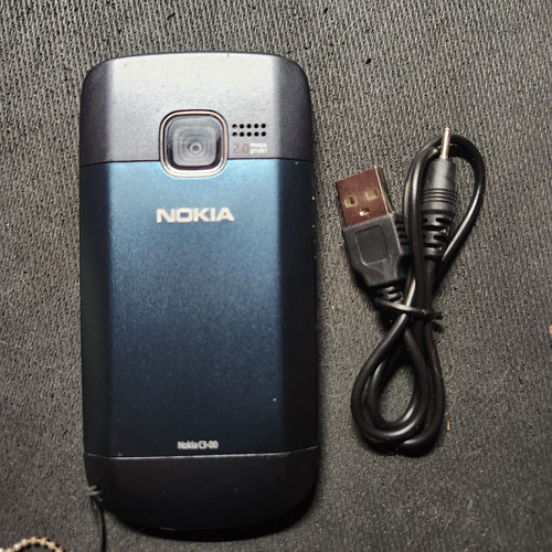 Nokia C3 Funcionando,3 Juegos, Movistar, Cable Carga, Leer Descripcion, Retro (Usado)