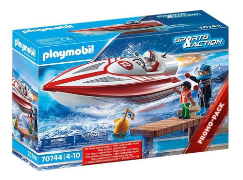 Playmobil Piloto De Speedboat - Sports & Action - 70744 Quantidade de peças 24