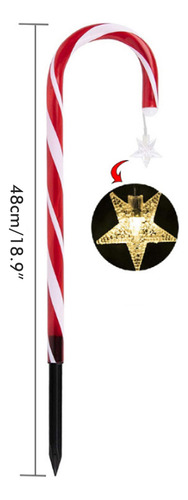 Solar De Natal Candy Cane Street 48 Led Easy