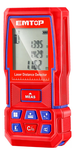 Medidor Laser Distancia 70 Mts Portatil Emtop Profesional