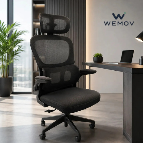 Cadeira De Escritório Ergonomica Wemov Confort Giratoria Resistente Reforçada 180kg Confortável Reunião