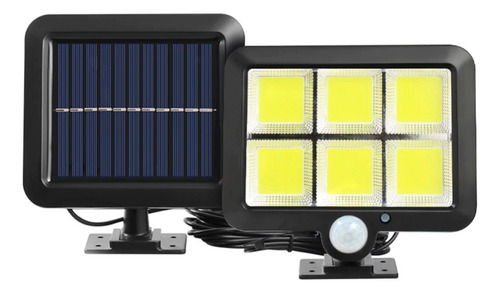 Lampara Solar Led 6 Cob Reflector Recargable Panel Sensor