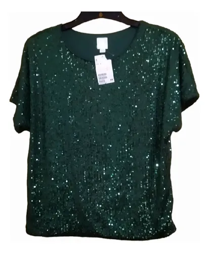 Blusa lentejuelas 2025 h&m