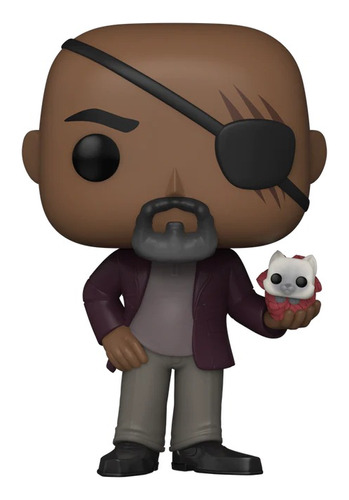 Funko Pop Marvel 1253 The Marvels - Nick Fury Con Flerkitten