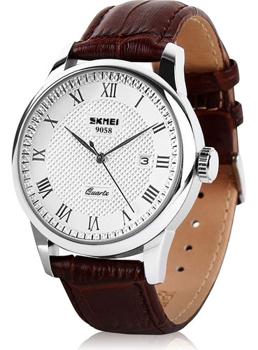 Cofuo Reloj De Cuarzo Con Correa De Cuero Para Hombre, Reloj