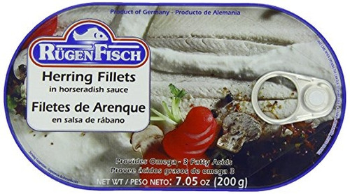 Rügenfisch Arenque Filetes En Salsa De Rábano Picante, 7.05 
