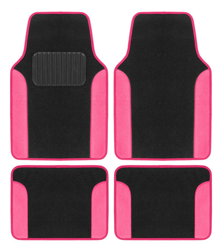 Tapetes Para Automvil Bdk Color Rosa, De Piel Sinttica De Do