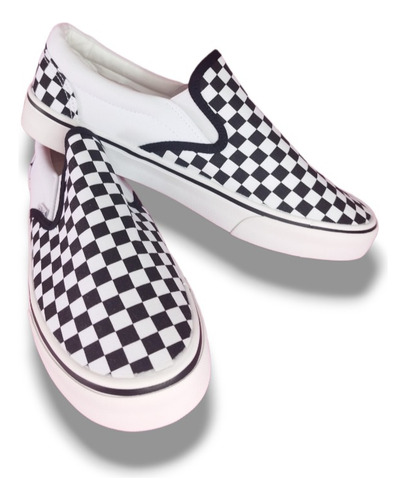 Zapatos Tipo Vans Para Hombre Estampado Ajedrez