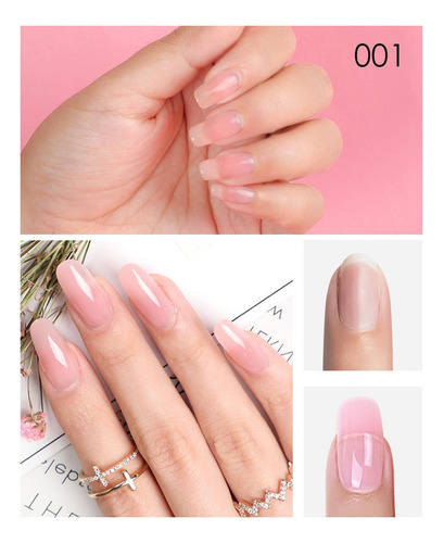 Juego De 50 Extensiones De Uñas De Poligel Con Lámpara Uv/le