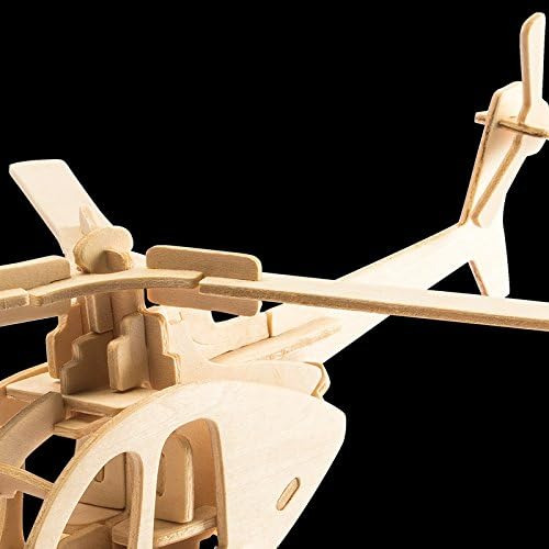 3d Quebra-cabeça De Madeira Modelo De Helicóptero Criativo