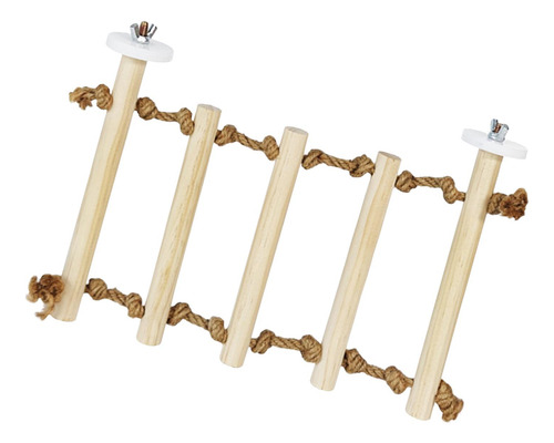 Escalera De Cuerda Para Pájaros, Soporte De Madera, Juguete