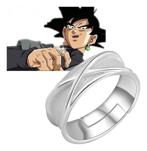 2024 Anillo De Dedo Super Negro Son Goku Tiempo Plata Pla