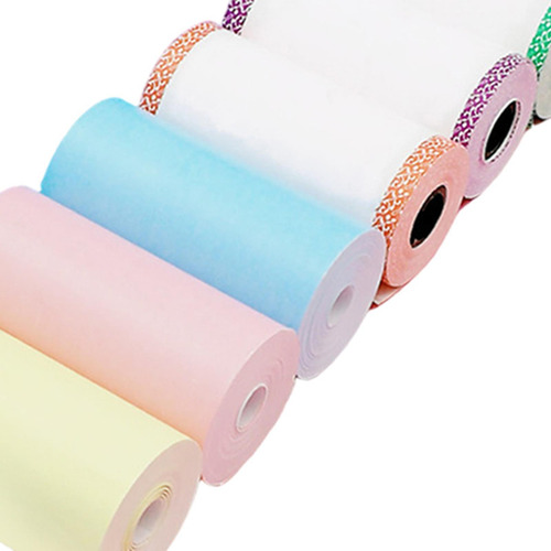 4 Rolo De De Papel Para Impressora Térmica Mini 6 Cores