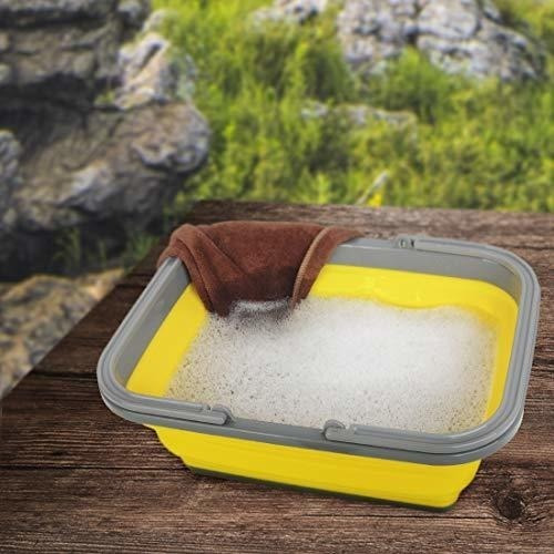 Juego De 2 Lavabos Plegables Para Platos, Camping, Hogar - C