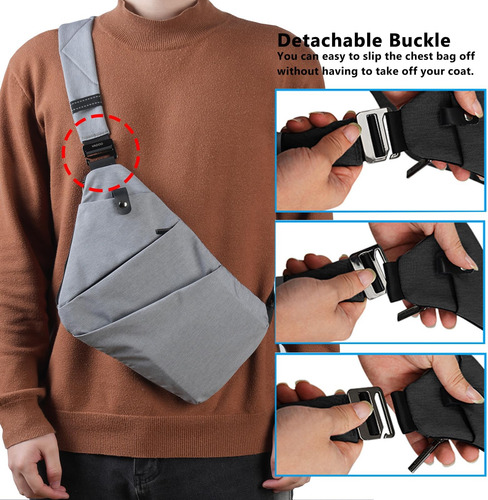 Vadoo Bolso Bandolera Antirrobo Para Hombre Y Mujer, Bolso F