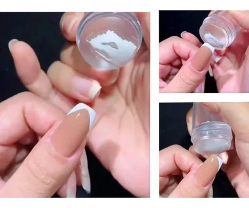 Sello De Uñas De Silicona Transparente Para Francesinha, 6 U