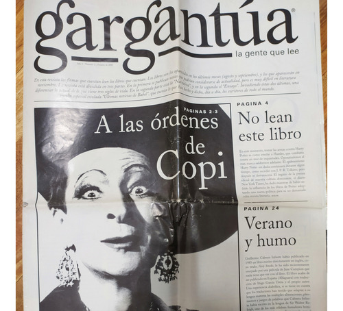 Revista Gargantúa N° 1 Literatura Octubre 2000